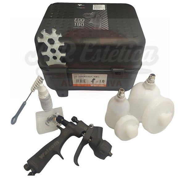 Pistola Ego Carbonio HVLP 1,0 Walcom