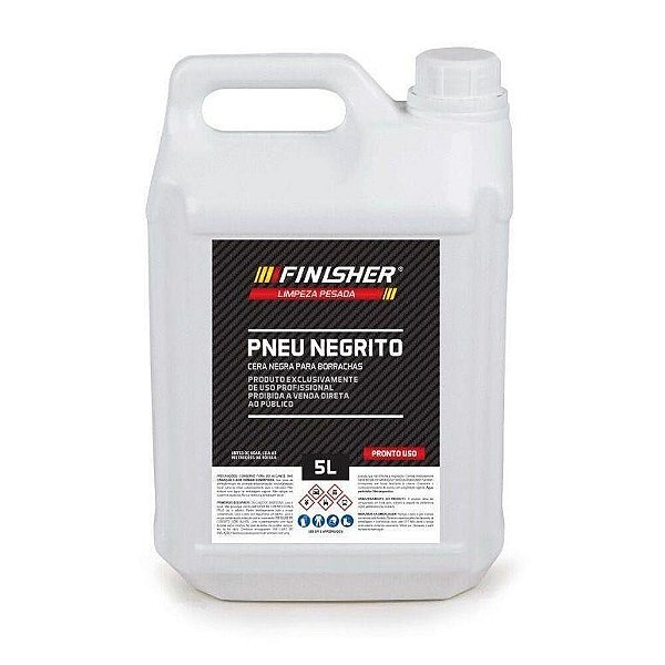 Pneu Negrito Cera Negra Para Borrachas - 5L - Finisher