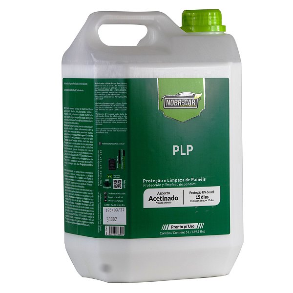 PLP Proteção E Limpeza De Painéis 5L. Nobre Car