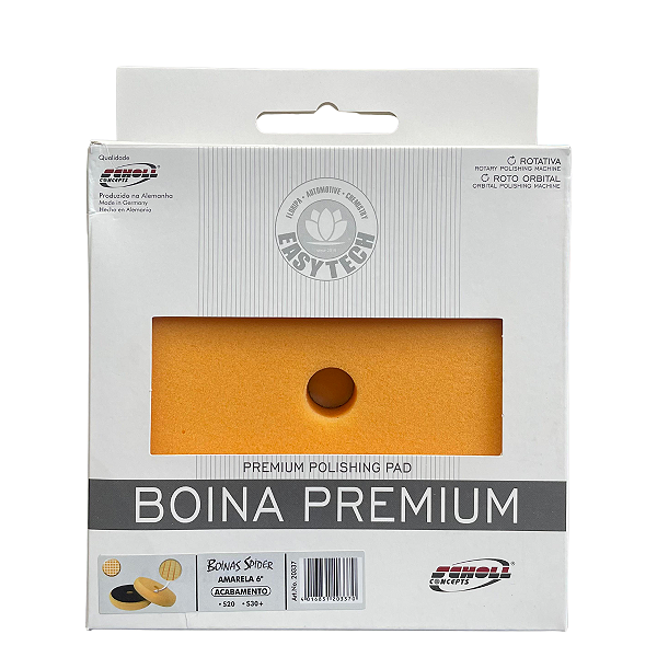 Boina de Espuma Spider Amarela 6, 165mm pol. SCHOLL