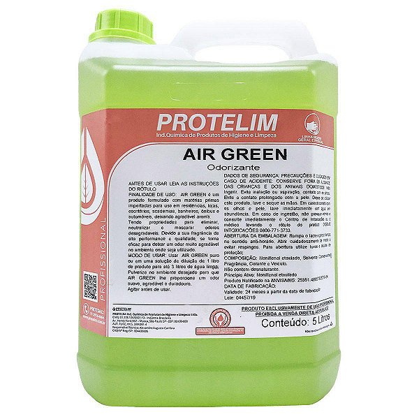 Aromatizante Odorizante Air Green 5l Protelim