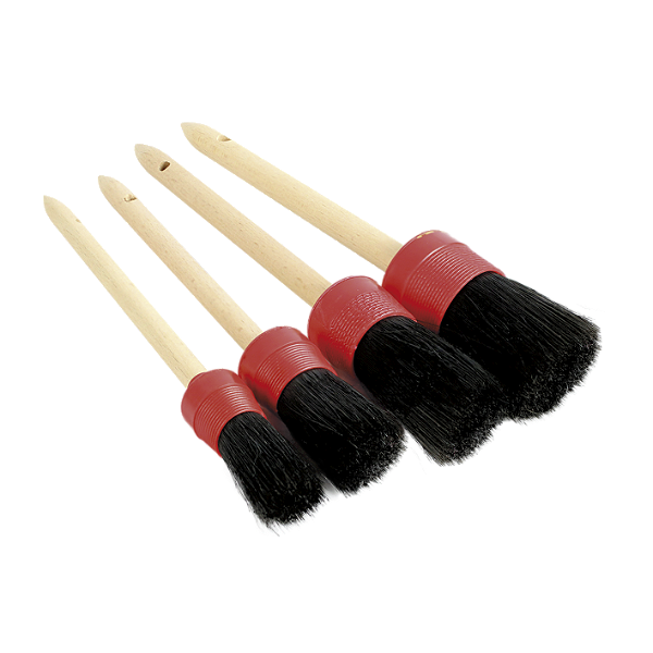 kit de pincéis para detalhamento automotivo 4 unidades