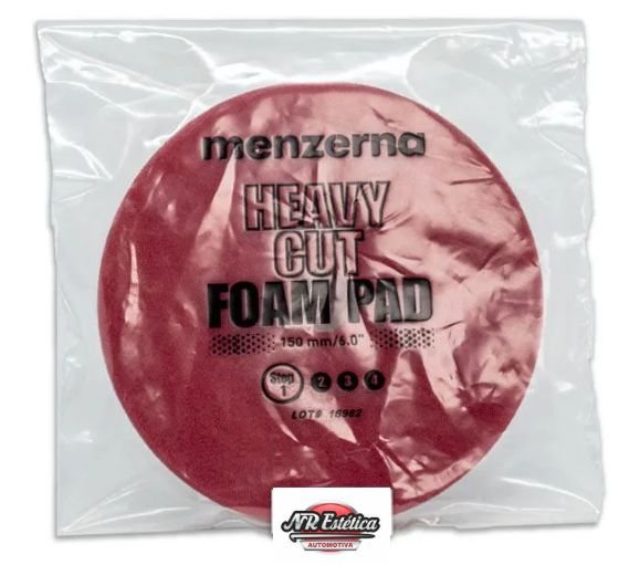 MENZERNA BOINA DE ESPUMA VERMELHA COM FURO CENTRAL 5" CORTE