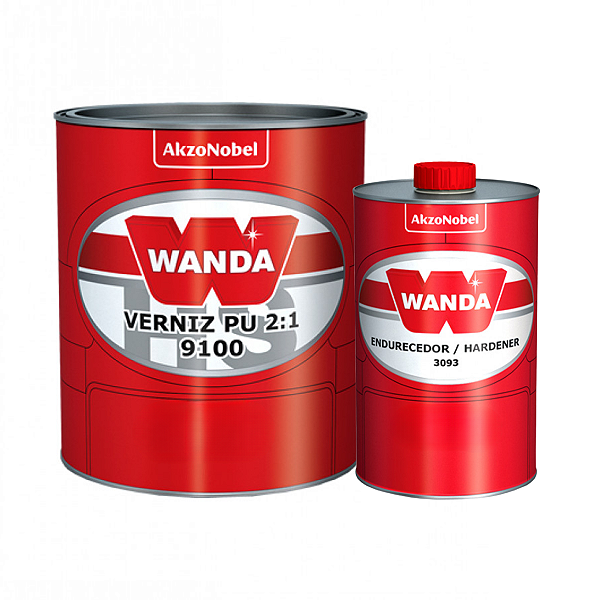 Verniz HS PU 2:1 9100 900ml + Catalisador 3093 450ml Wanda