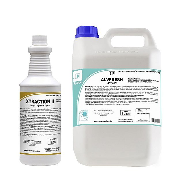 Kit Limpeza de Tecido Alvfresh Alvejante e Xtraction Spartan