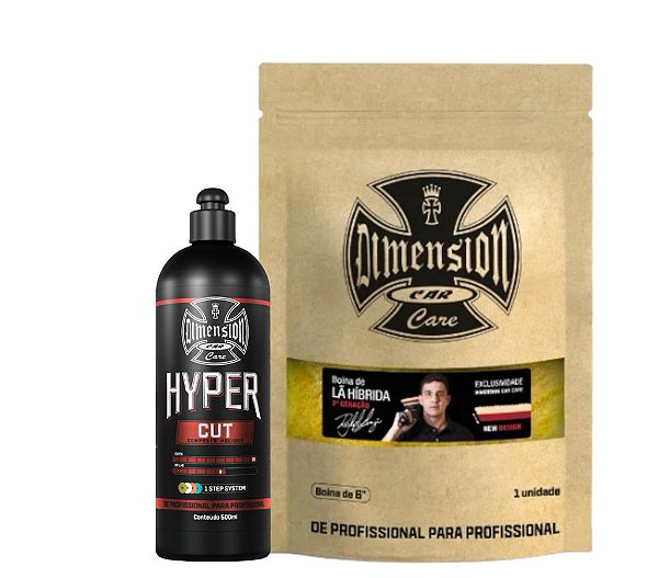 Kit Dimension Composto Hyper Corte+Boina Lã Híbrida Corte 6"