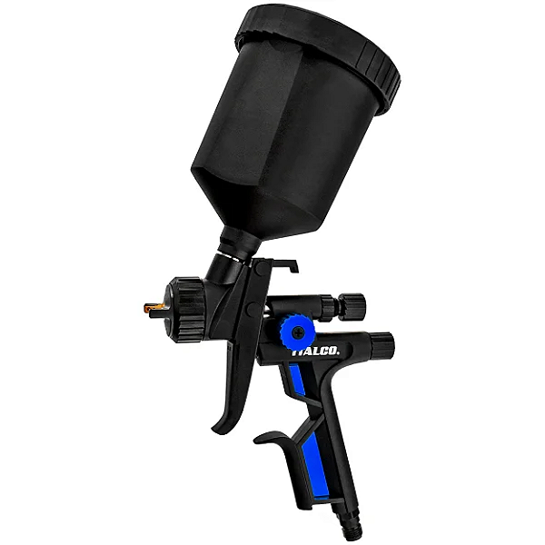 Pistola Pintura Gloss 2 HVLP 1.3mm Copo Preto 600ml Italco