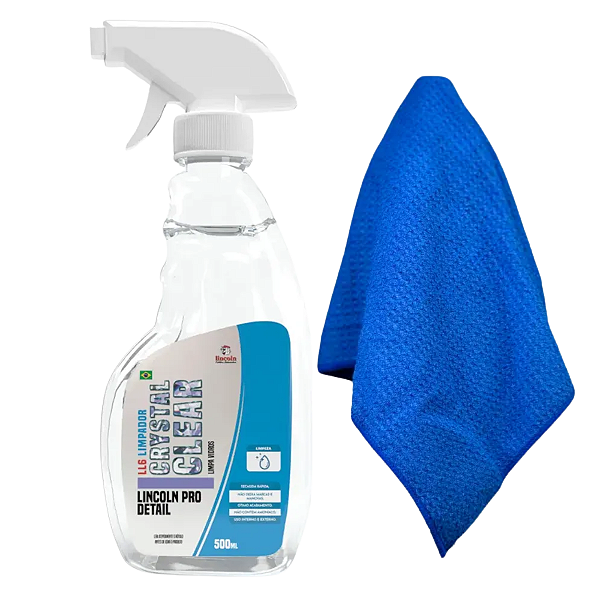 Kit LL6 Crystal Clear + Pano de Microfibra p/ Vidros Lincoln