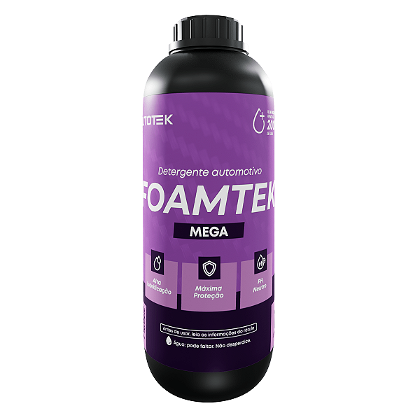 Detergente Automotivo Neutro Foamtek Mega 1L 1:200 Autotek