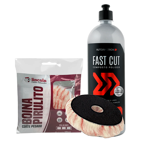 Kit Corte Pesado Fast Cut + Boina Pirulito 5" Sem Interface