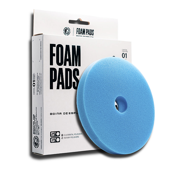 Boina de Espuma Refino/Lustro Azul Celeste 5,25" Wolf Pads