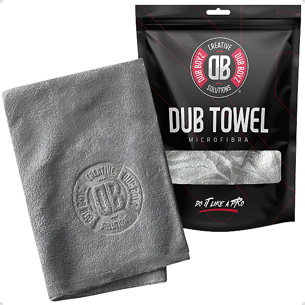 Toalha de Microfibra DB Towel Cinza 350gsm 40x40cm Dub Boyz