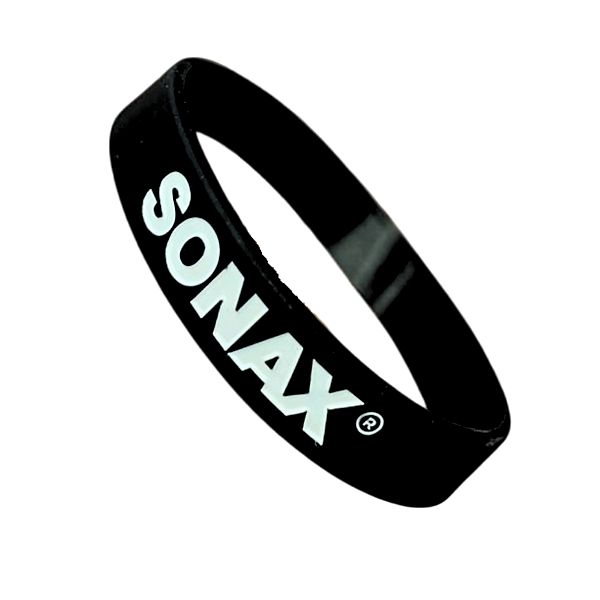 Pulseira de Silicone Preta e Branca SONAX