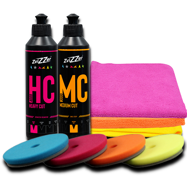 Kit Compostos HC MC + Boinas de Espuma e Microfibras Zvizzer