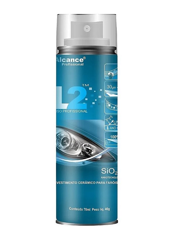 L2 65ml Vitrificador Cerâmico para Faróis Alcance