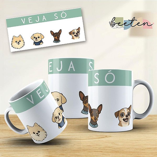 Caneca Veja Só Quarteto Verde