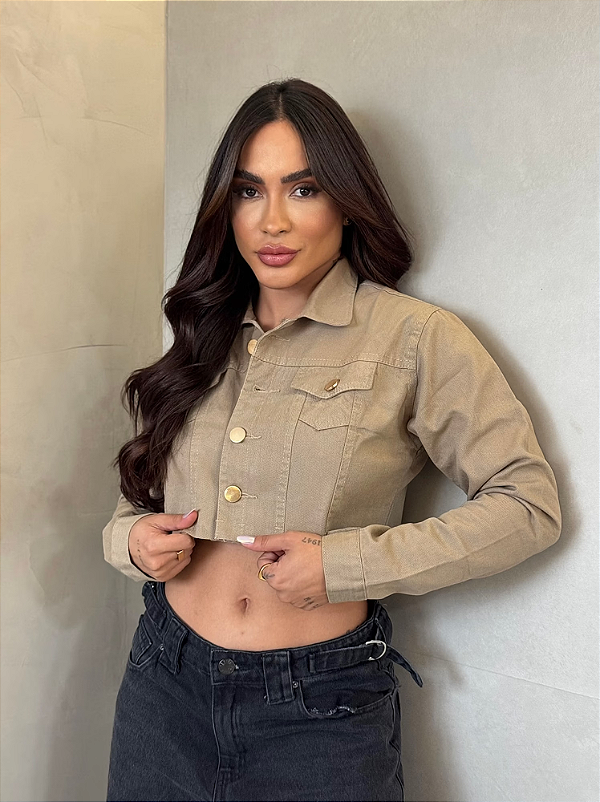 Jaqueta Cropped Jeans