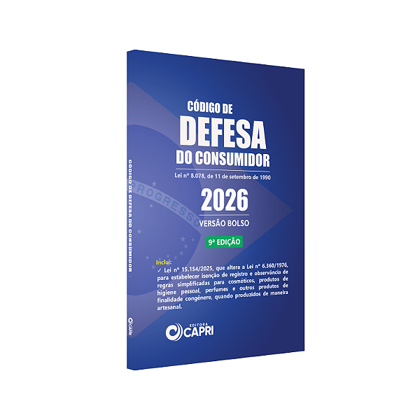 CÓDIGO DE DEFESA DO CONSUMIDOR 9ª EDIÇÃO DE BOLSO