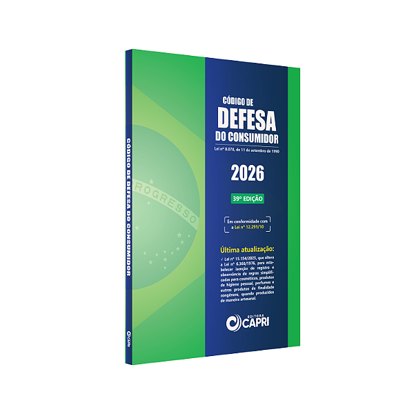Livro Código De Defesa Do Consumidor Atualizado 2026 - 39ª Edição