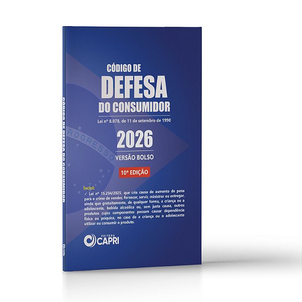 Livro Código de Defesa do Consumidor Versão Bolso 2026 - Edição 10