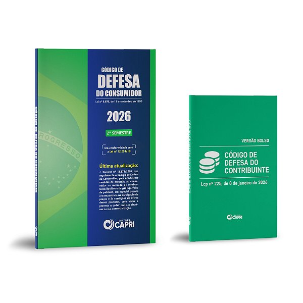 Kit 2 Livros - Códigos de Defesa do Consumidor e do Contribuinte