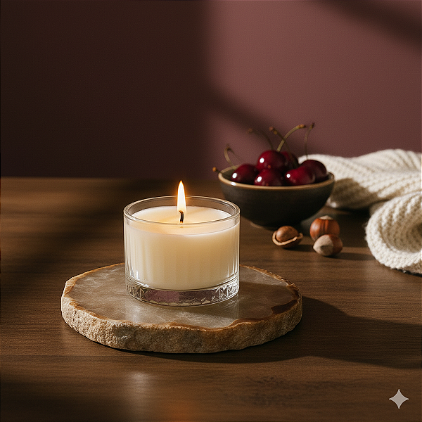 VELA AROMATICA LUXO CEREJA E AVELA 140G