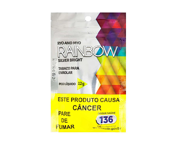 Tabaco/Fumo para Cigarro Rainbow Silver Bright - Pacote 12g