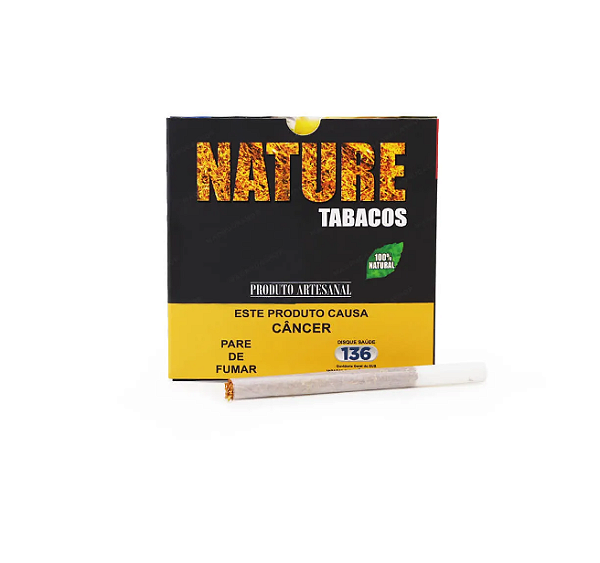 Nature Tabacos Tradicional - Caixa com 12 Cigarros Enrolados