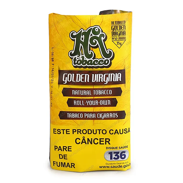 Tabaco/Fumo para Cigarro Hi Tobacco Golden Virginia - Pacote 35g
