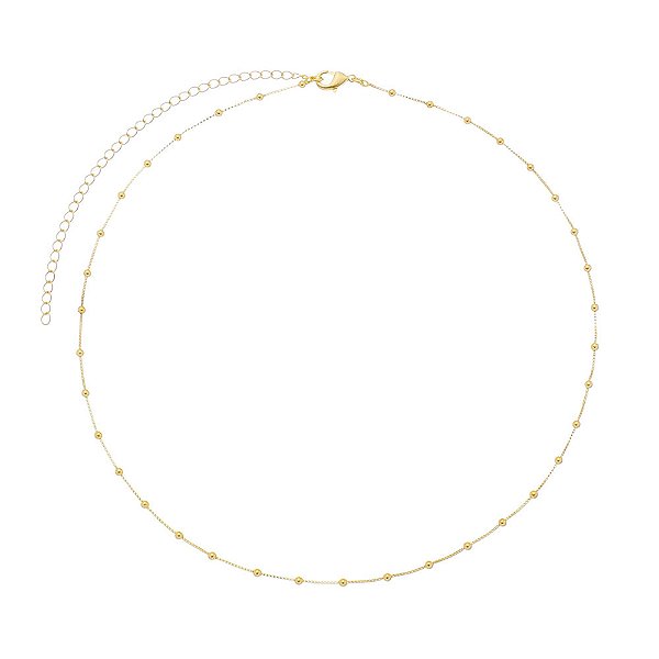 Choker de Bolinhas no Ouro CH166-O