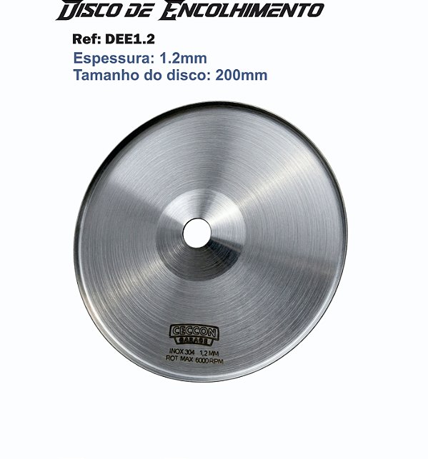 Disco de Encolher Chapas 200E1.2