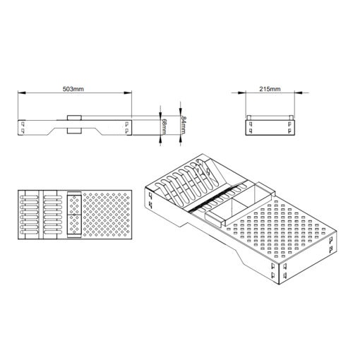 Escorredor Gourmet - 50,3×21,5×0,85 cm (CxPxA)