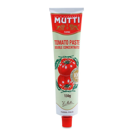 Pasta de Tomate Duplo Concentrado em Bisnaga Mutti (130g)