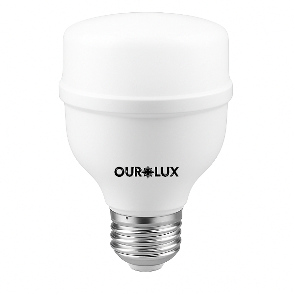 Lâmpada LED 20W Bulbo Luz Branca 6500K E27 - Ourolux
