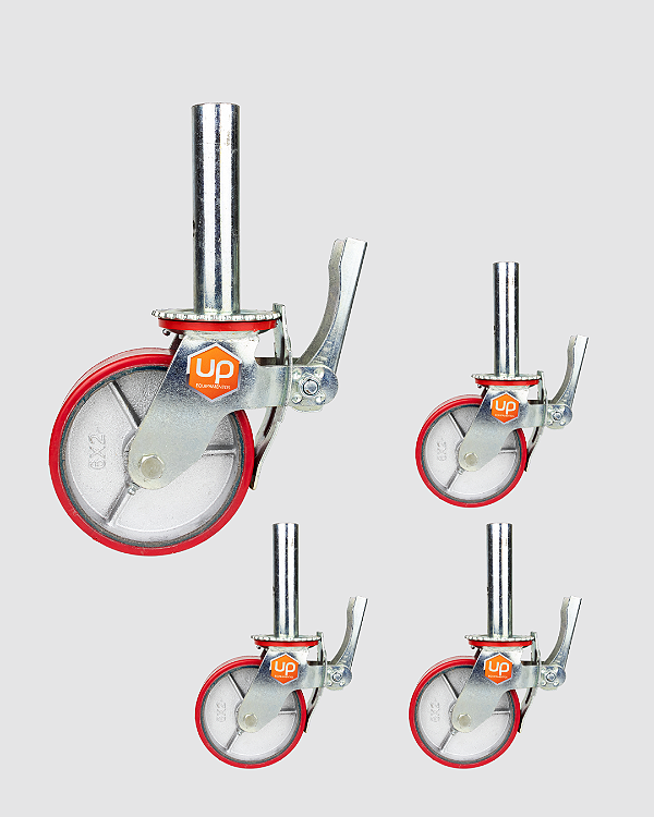 Conjunto de Rodízios PU 150mm 4 Unidades