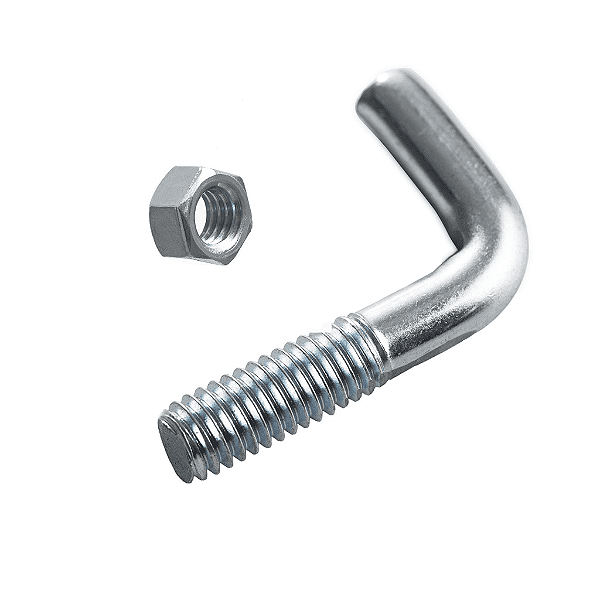 100 UN. Parafuso L com 3/8 x35x45 e Porca