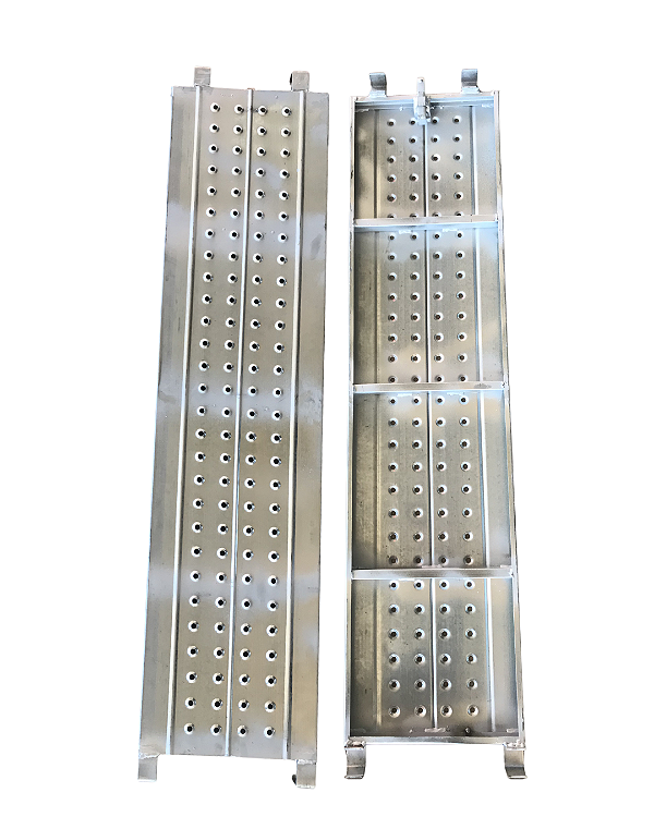 Piso Metálico Galvanizado Para Andaime 0,37X1,5M Antiderrapante