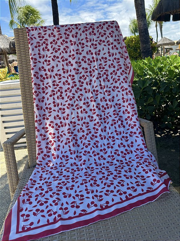 Lenço seda Cerejinha