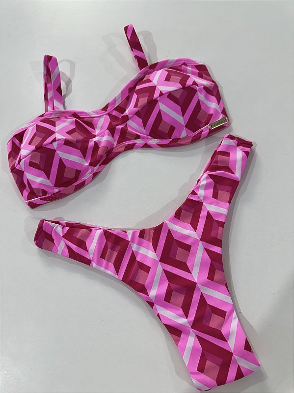 Top estampa Salvador 2304 + calcinha asa delta 012