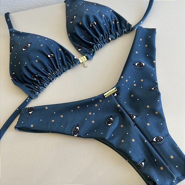 Cortininha com bojo 004 + calcinha asa delta vision