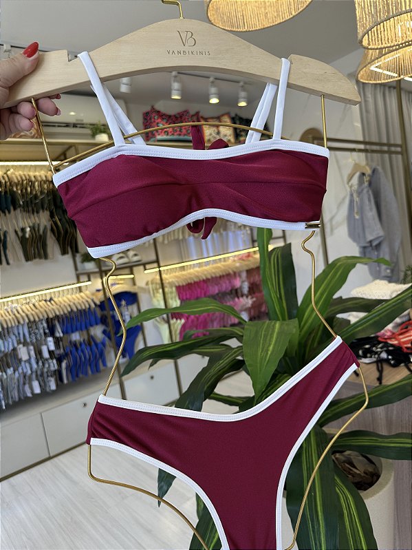 Top Glow bordo vies branco 2304 + calcinha asa-delta com viés 012