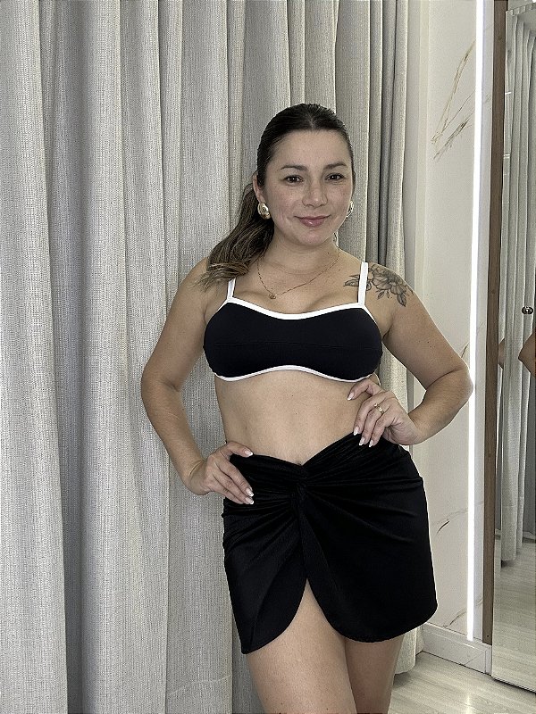 Saia nó na frente glow preta