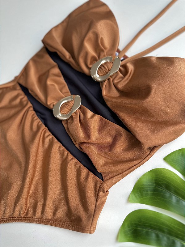 Maiô 230 argola orgânica glow marrom