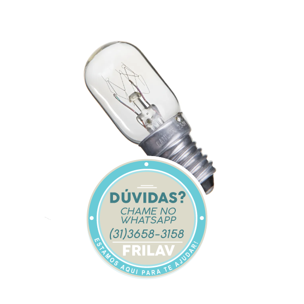 LAMPADA 15W E14 127V PEQUENA TU22 GELADEIRA E MICROONDAS