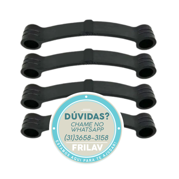 KIT 4 Tirantes Lavadora 5 6 7 8 Kg 22' Brastemp Original Preto