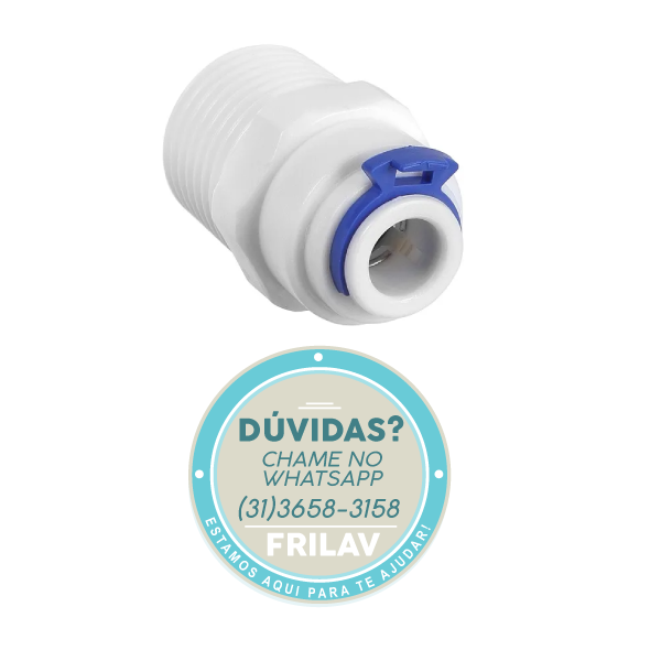 Conexão Redução Engate Rápido 1/2" x 1/4" - Adaptador Hidráulico para Filtros e Purificadores