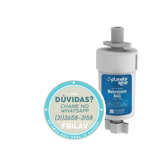 Refil Filtro BAG Universal 40 L/H Planeta Água - Compatível IBBL - Mangueira 1/4" - 1/2