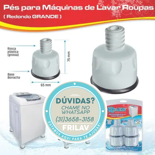 PÉS PARA BRASTEMP CONSUL ELECTROLUX - QUALITY (GRANDE)