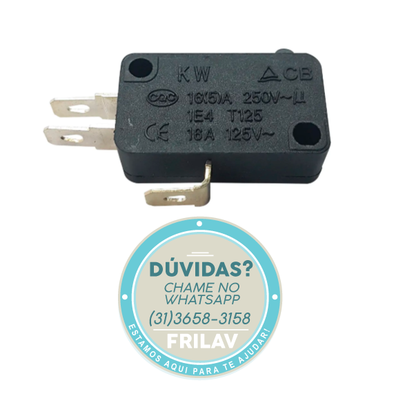 MICRORRUPTOR MW 3 TERMINAIS FINO 16A COMPATIVEL