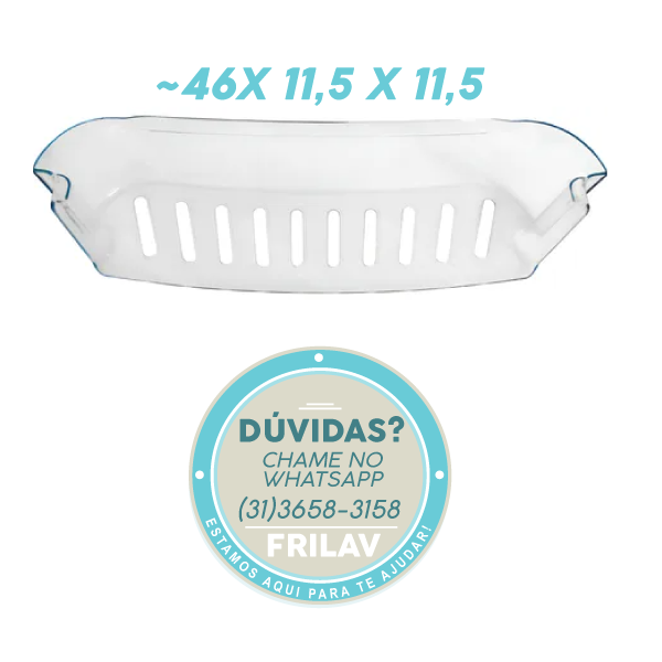 Prateleira de Porta Inferior Original Consul W10212396 / 326046833 - Modelos CRA28, CRA30, CRC28, CRC30